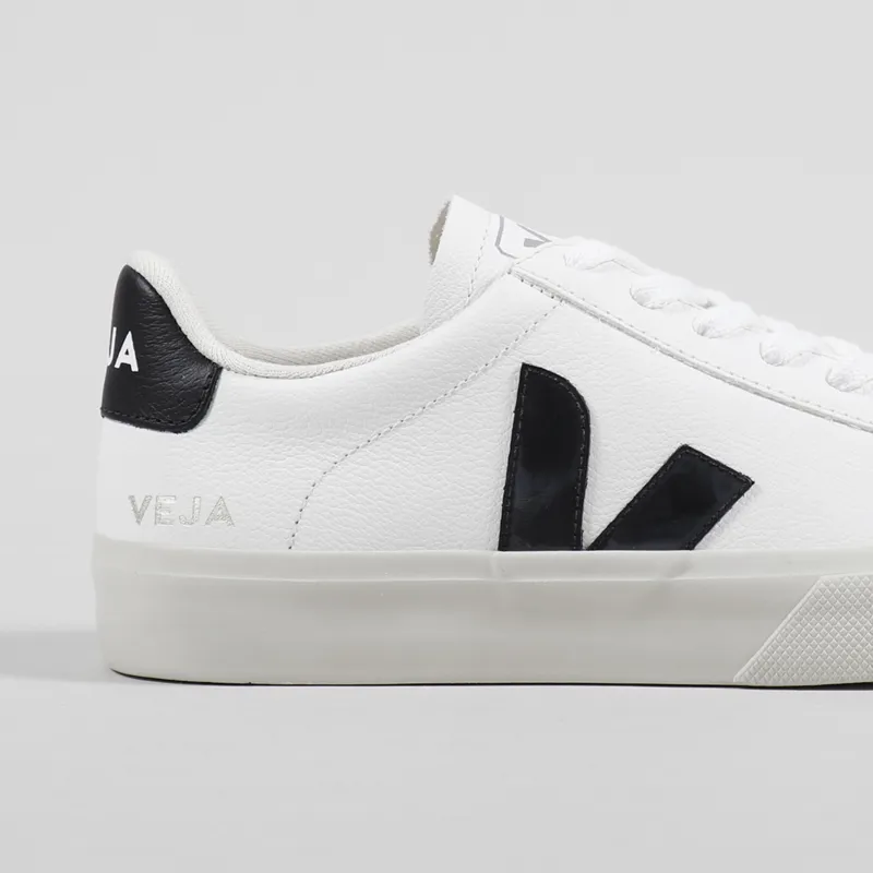 Veja Womens Campo Chromefree Shoes Extra White Black-4
