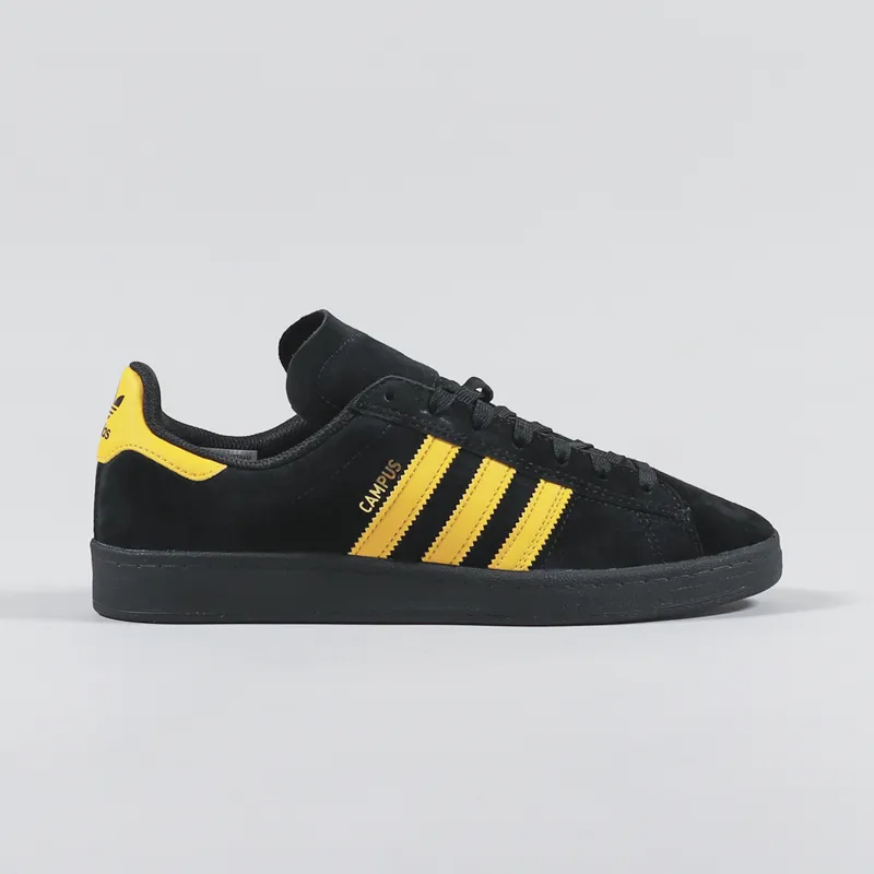 Adidas Skateboarding Campus ADV Shoes Black Bold Gold-4
