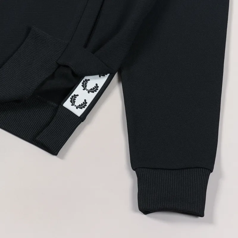 Fred Perry Concealed Tape Track Jacket Black-4