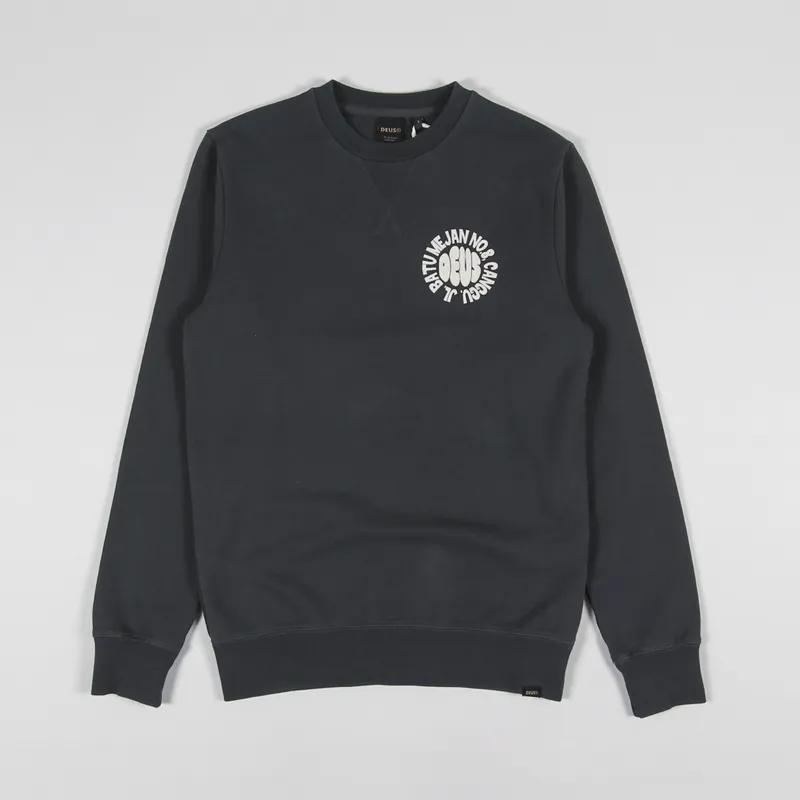 Deus Ex Machina Canggu Surf Crew Sweat Phantom Black-1