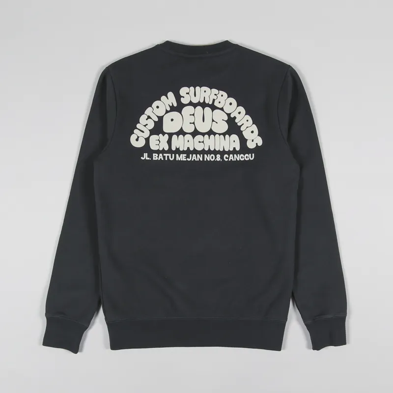 Deus Ex Machina Canggu Surf Crew Sweat Phantom Black