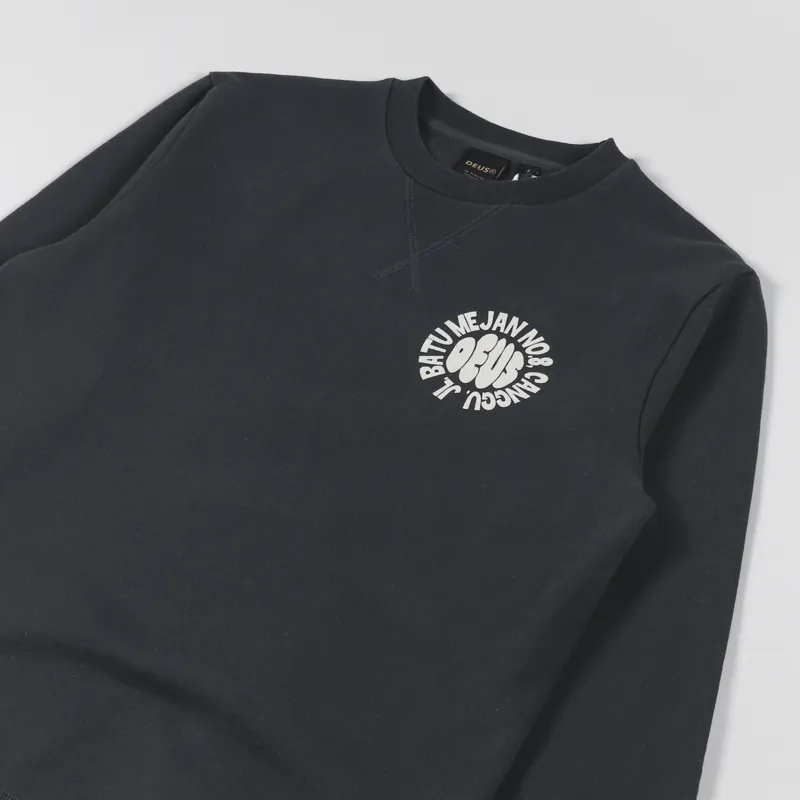 Deus Ex Machina Canggu Surf Crew Sweat Phantom Black-3