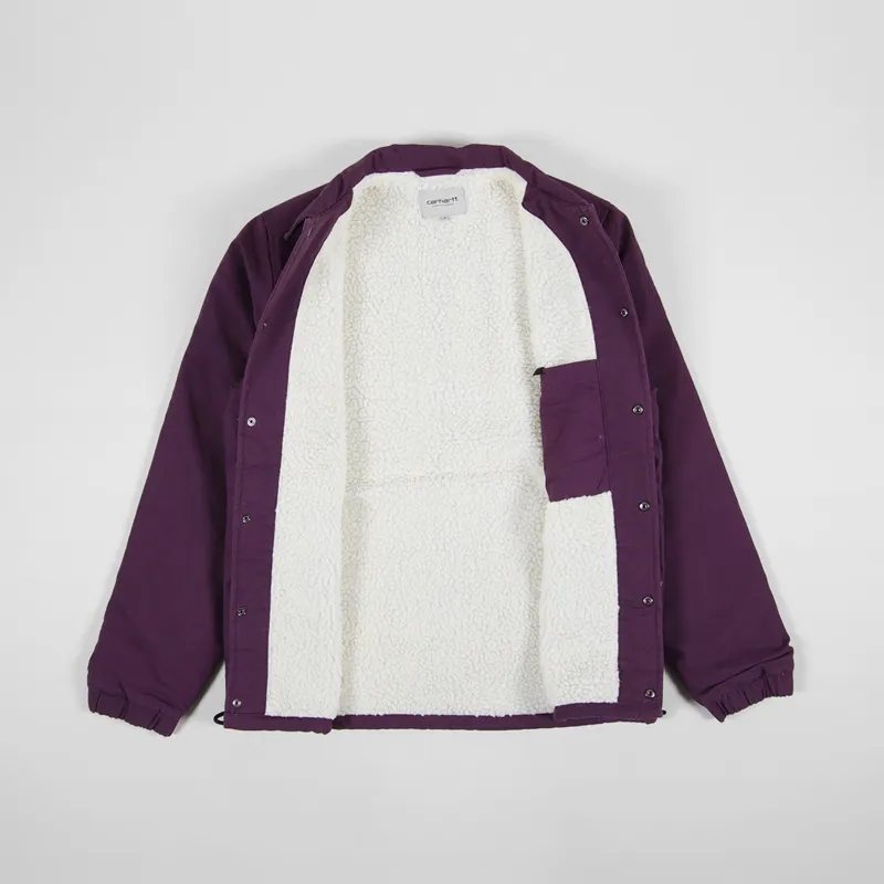 Carhartt WIP Canvas Coach Jacket Boysenberry Black Stone Washed-1