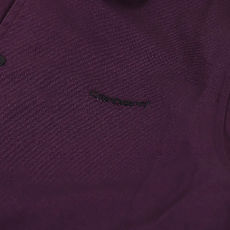 Carhartt WIP Canvas Coach Jacket Boysenberry Black Stone Washed-7