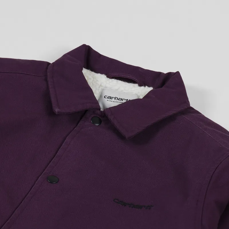 Carhartt WIP Canvas Coach Jacket Boysenberry Black Stone Washed-8