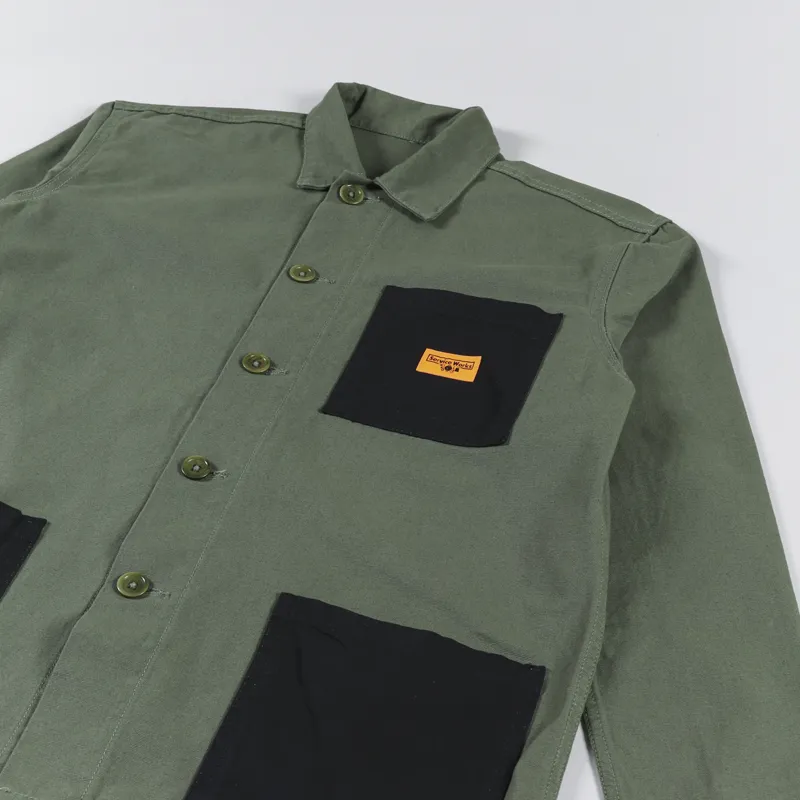 Service Works Coverall Jacket Olive Black-3