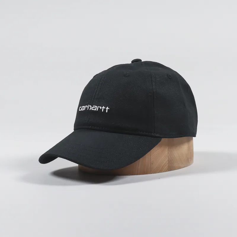 Carhartt WIP Canvas Script Cap Black White