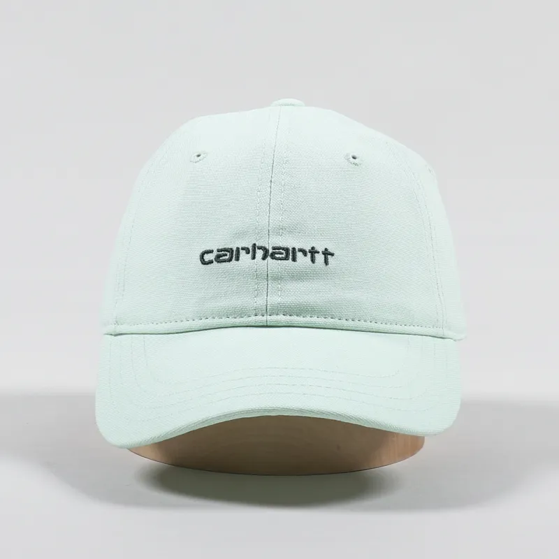 Carhartt WIP Canvas Script Cap Pale Spearmint Hedge-2