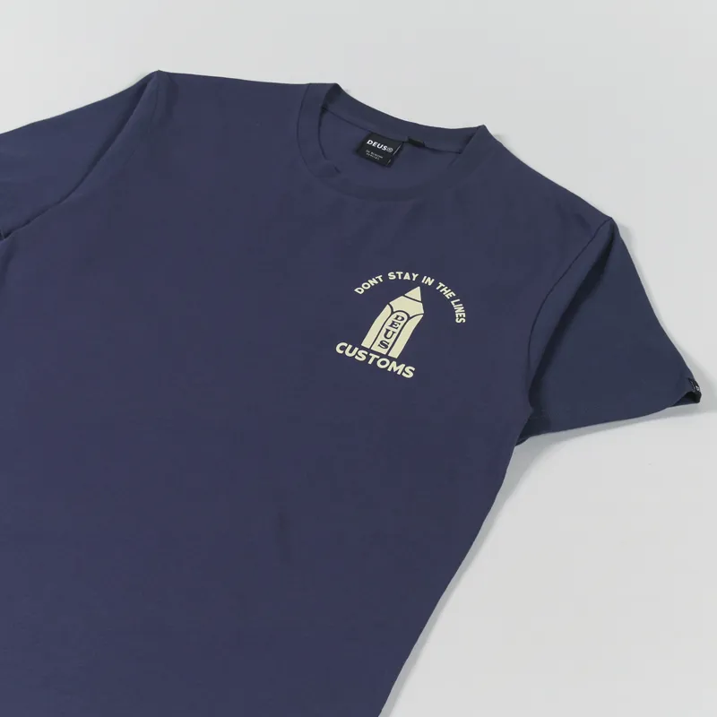 Deus Ex Machina Canyons T Shirt Navy-3