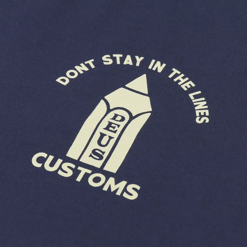 Deus Ex Machina Canyons T Shirt Navy-5