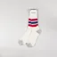 Rototo Coarse Ribbed Old School Crew Socks Red Blue