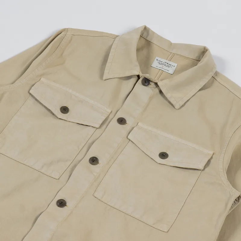Nudie Jeans Colin Utility Overshirt Oat-2