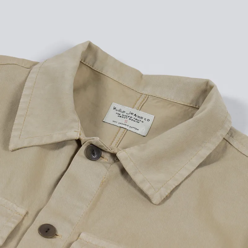Nudie Jeans Colin Utility Overshirt Oat-6