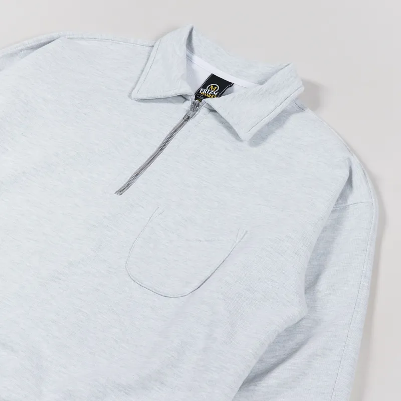 FrizmWORKS Collar Half Zip Sweatshirt Light Grey-1