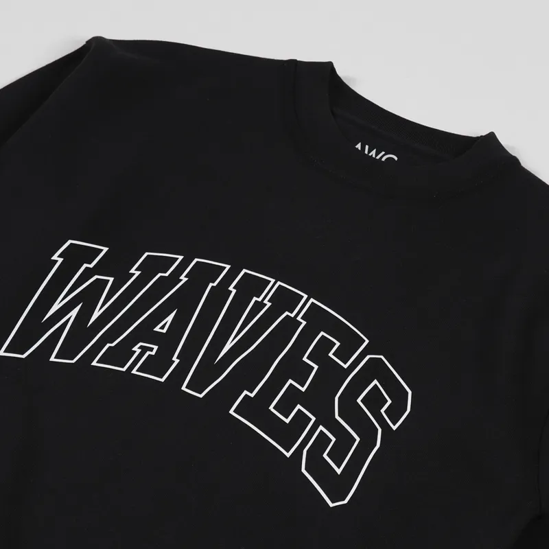 Avenue Wave Club College Sweat Black-2