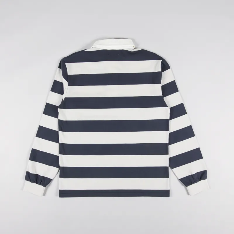 Palmes Tennis Society Colt Rugby Shirt Navy White-1