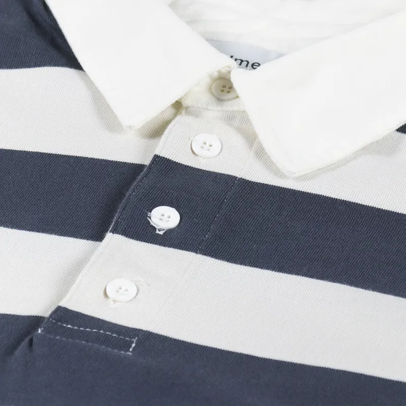 Palmes Tennis Society Colt Rugby Shirt Navy White-4