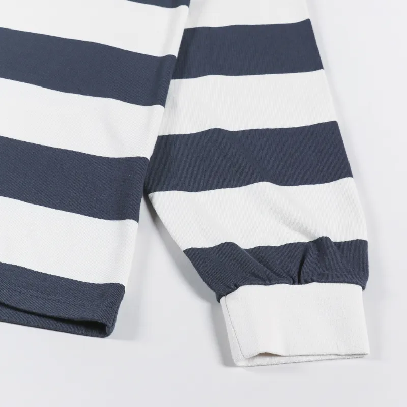 Palmes Tennis Society Colt Rugby Shirt Navy White-5