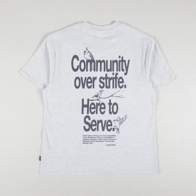 Pompeii Community Graphic T Shirt Grey