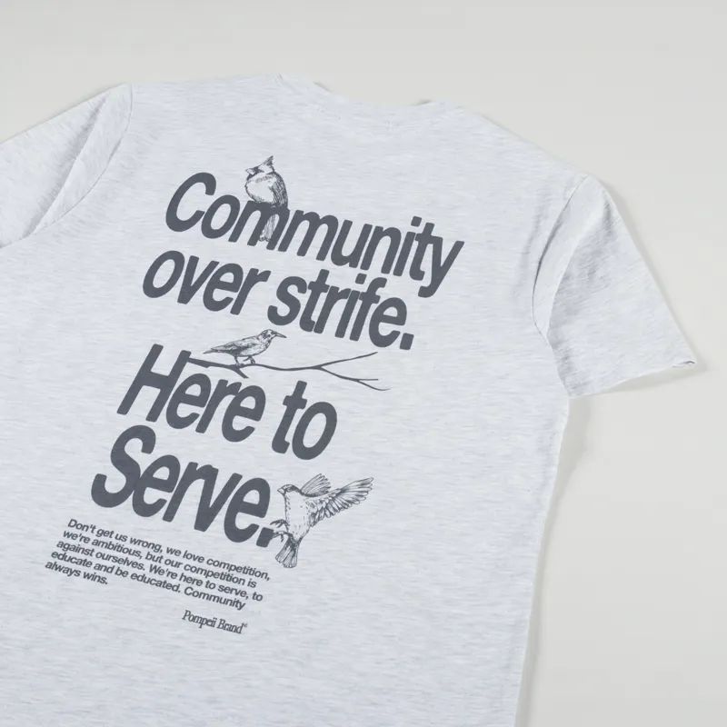 Pompeii Community Graphic T Shirt Grey-2