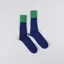 Country Of Origin Contrast Socks Blue Green