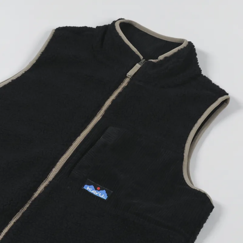 Kavu Cooper Fleece Vest Black-3