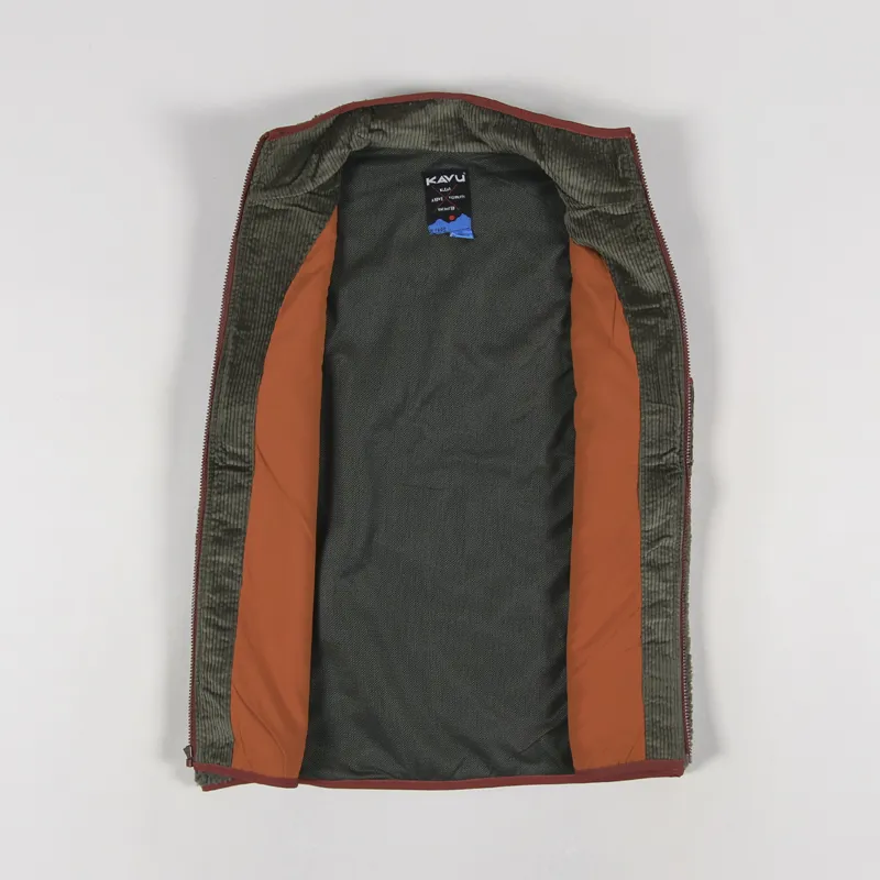 Kavu Cooper Fleece Vest Moss-1