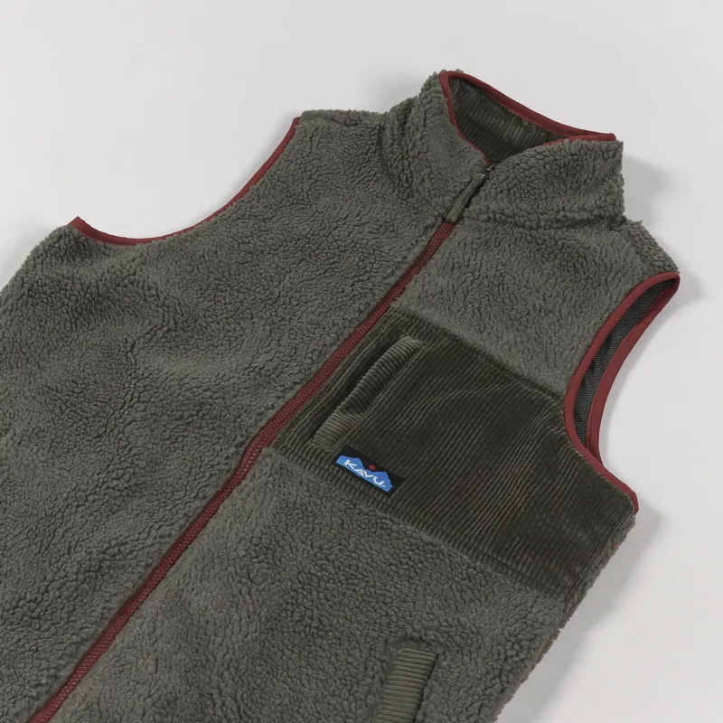 Kavu Cooper Fleece Vest Moss-3