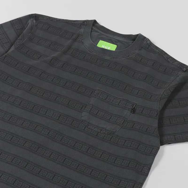 Huf Cooper Stripe Knit T Shirt Black-2