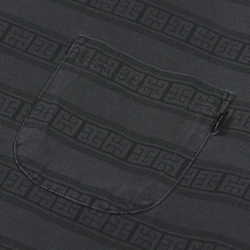 Huf Cooper Stripe Knit T Shirt Black-1