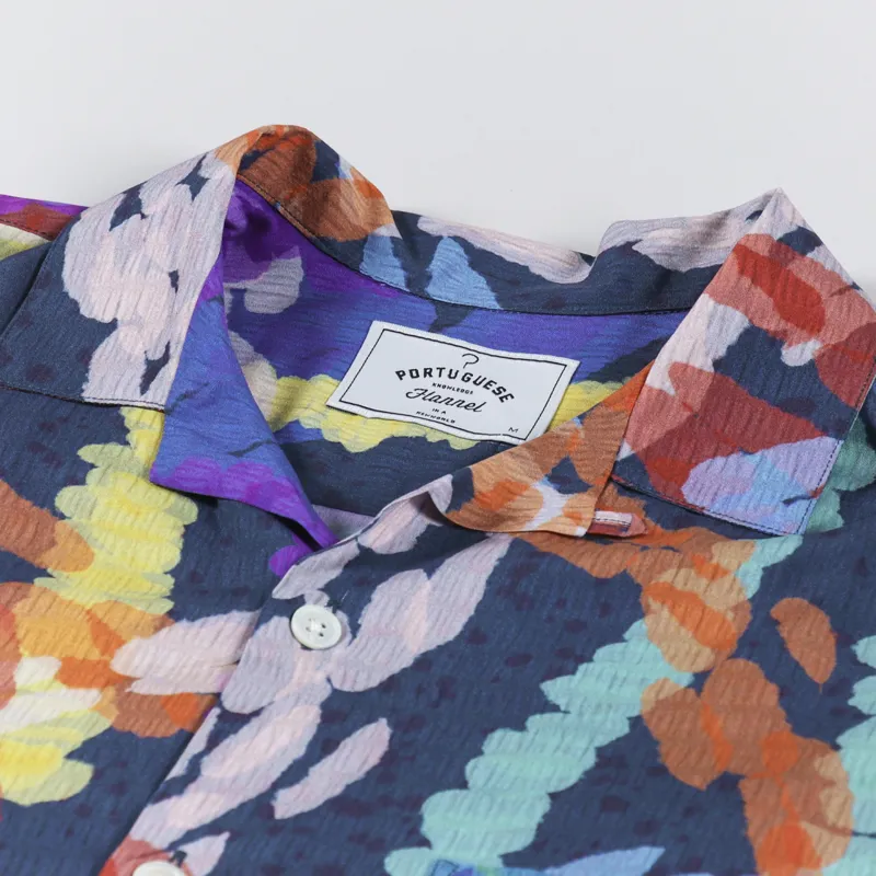 Portuguese Flannel Coral Reef Shirt Blue-3