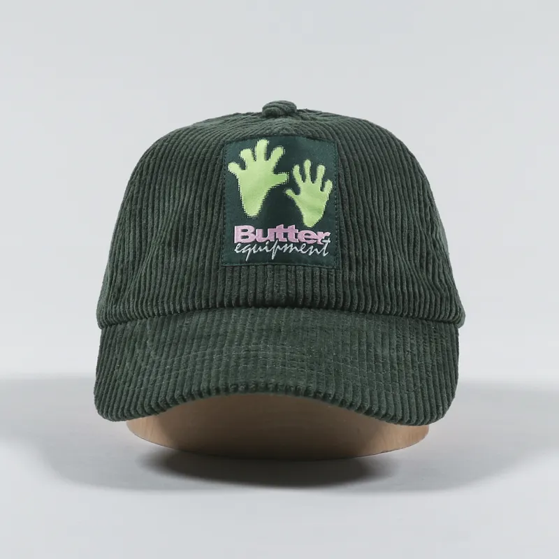 Butter Goods Cord 6 Panel Cap Forest-2