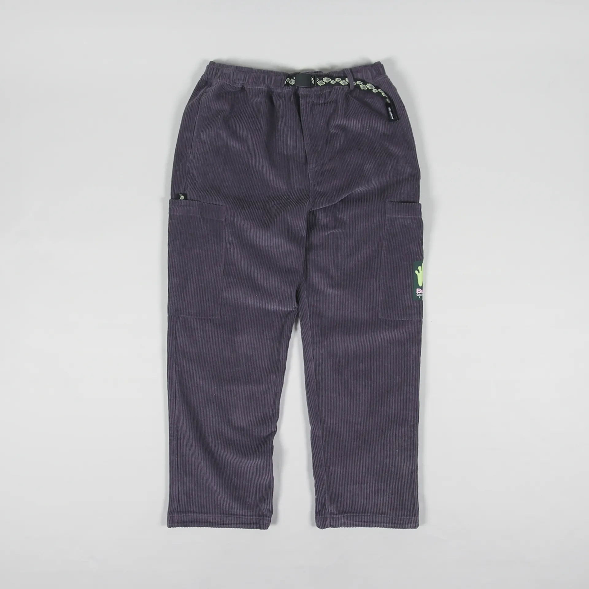 Butter Goods Mens Corduroy Cargo Pants Slate Grey Trousers