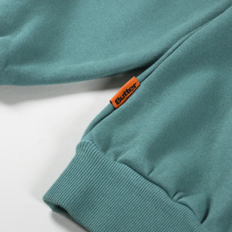 Butter Goods Cord Logo Crewneck Jungle Wood-4