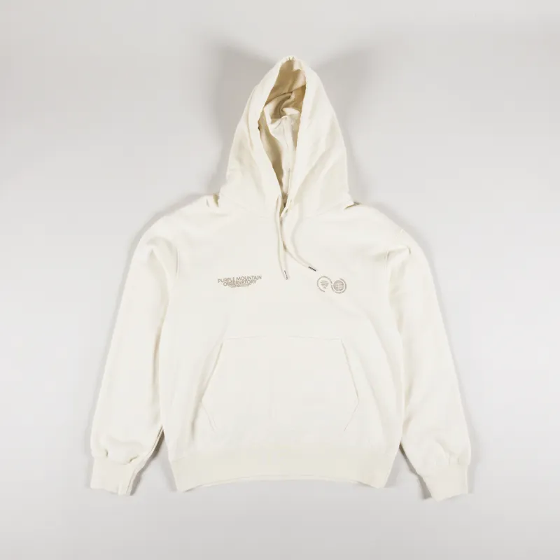 Purple Mountain Observatory Core Logo Hoody Glass Cream