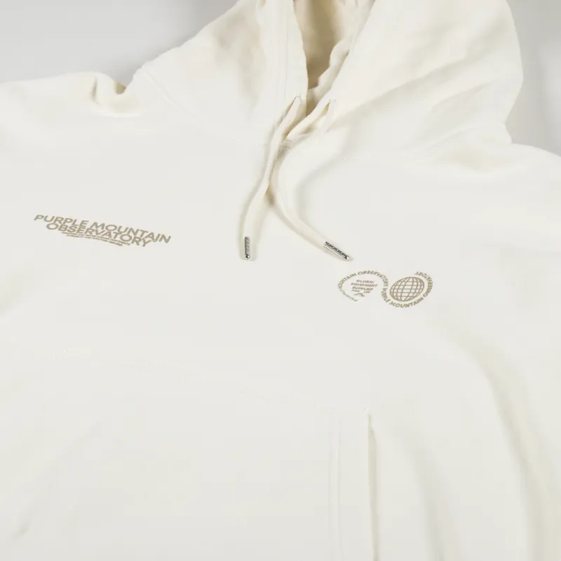 Purple Mountain Observatory Core Logo Hoody Glass Cream-2