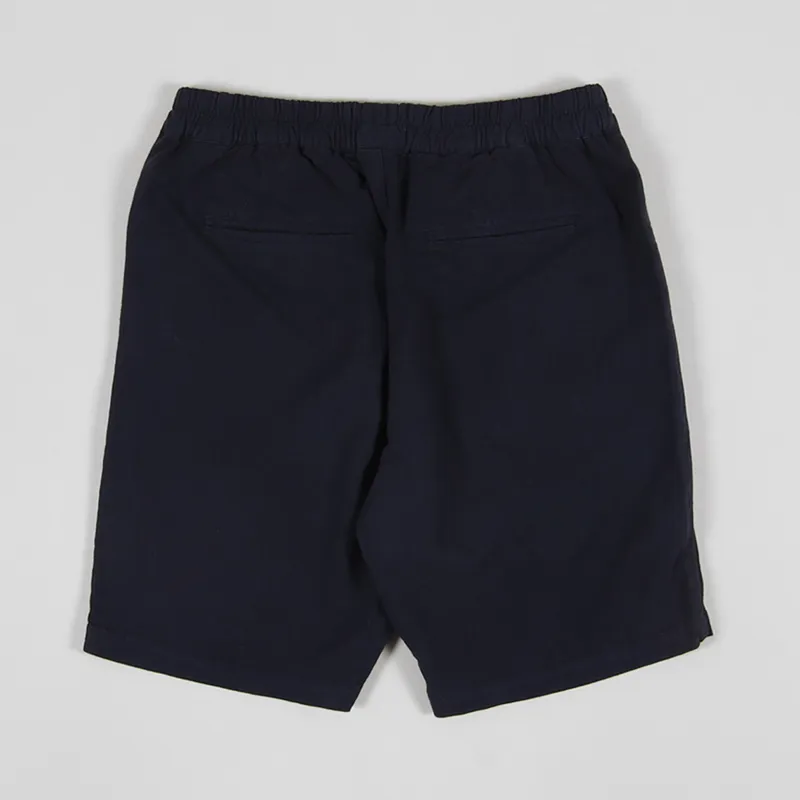 Folk Cotton Linen Short Navy-1