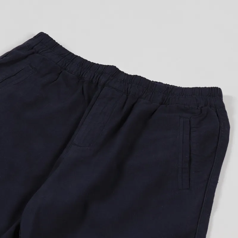Folk Cotton Linen Short Navy-2