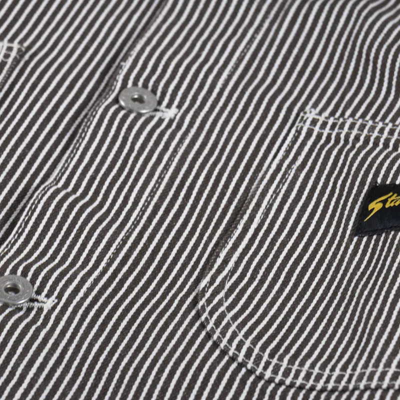 Stan Ray Coverall Jacket Hickory Black Natural-5