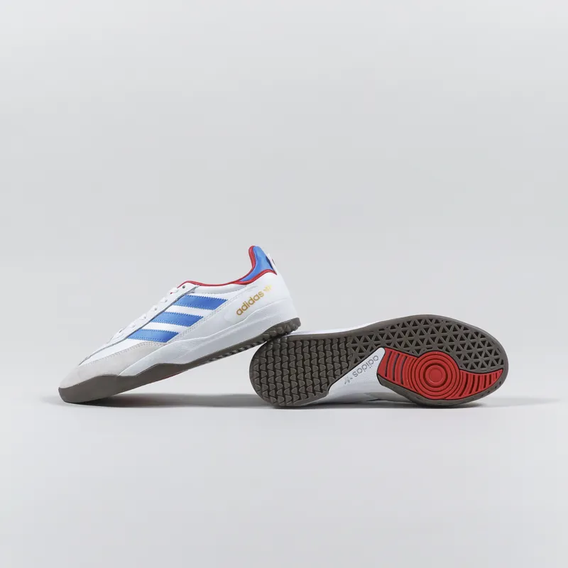 Adidas Skateboarding Copa Nationale Shoes White Blue Scarlett