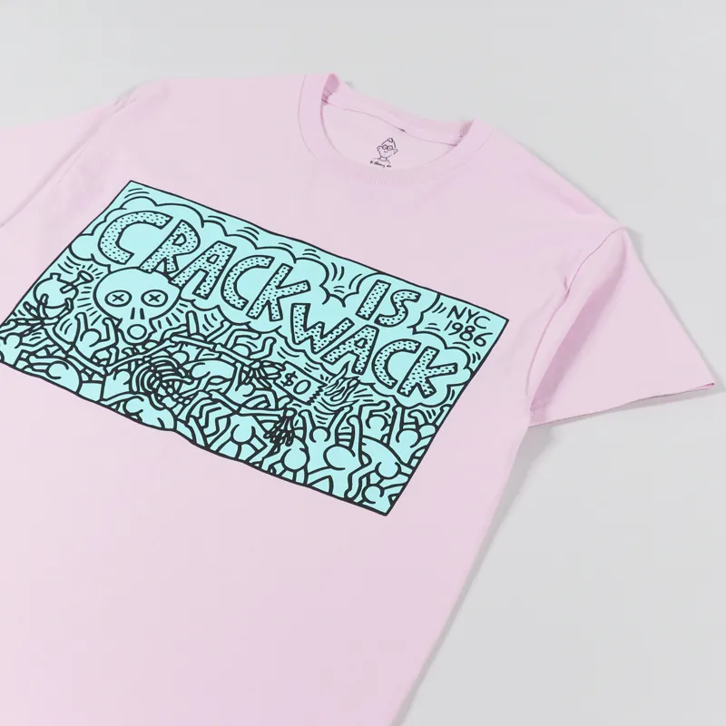 Diamond x Keith Haring Crack Is Wack T Shirt Neon Pink-2