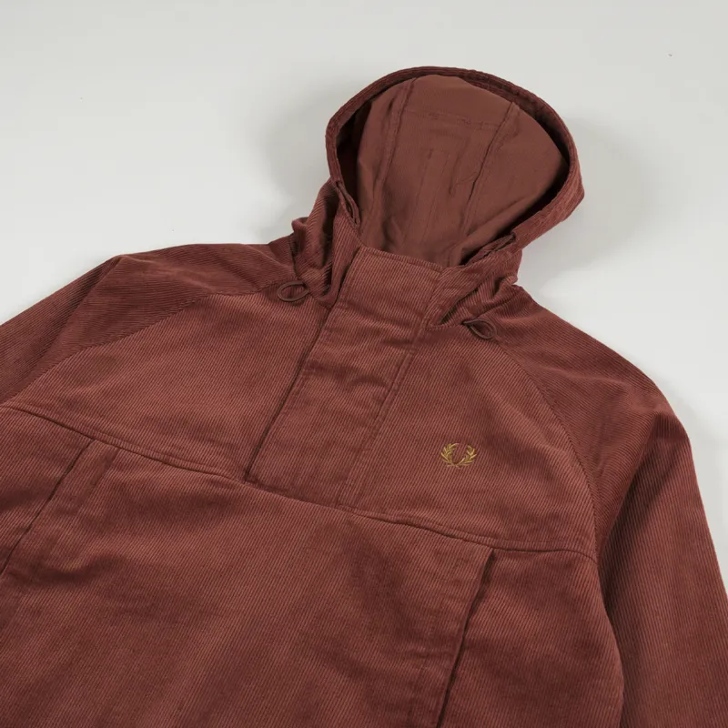 Fred Perry Cord Overhead Jacket Whiskey Brown-2