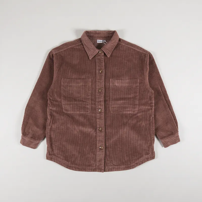 Rhythm Womens Cord Oversized Shacket Chocolate