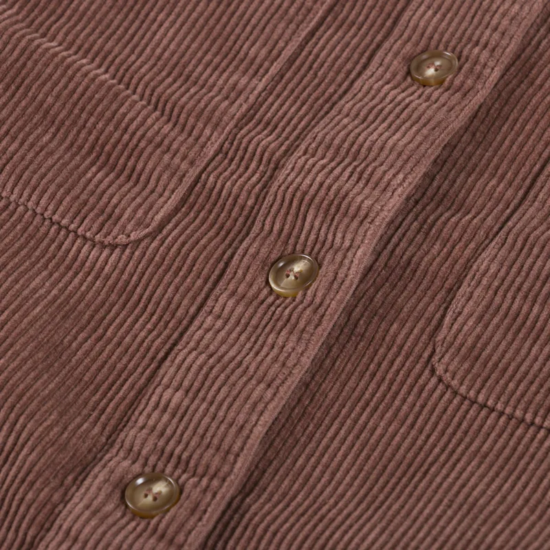 Rhythm Womens Cord Oversized Shacket Chocolate-8