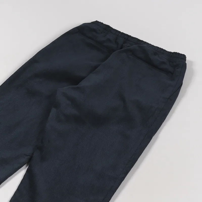 FrizmWORKS Mens Corduroy Relax Set-Up Two Tuck Pants Navy Blue