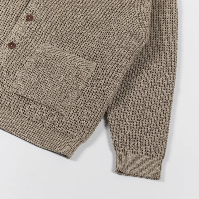 Nudie Jeans Womens Cardigan Rebirth Beigemelange-8