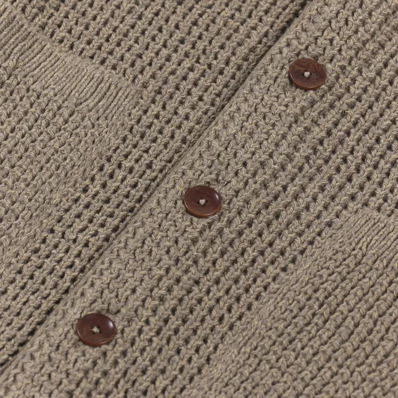 Nudie Jeans Womens Cardigan Rebirth Beigemelange-9