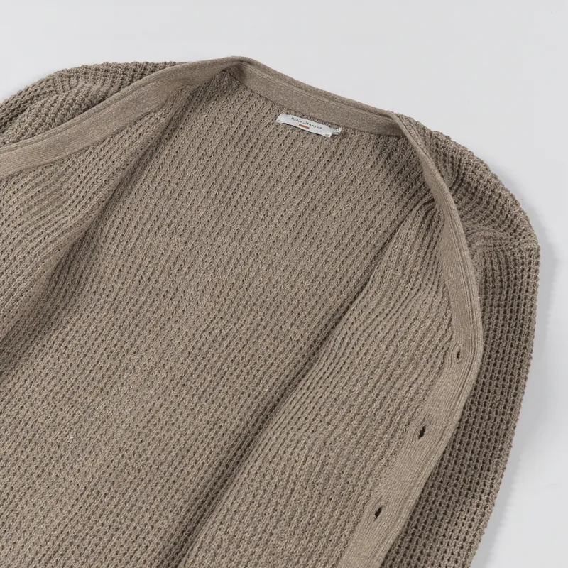 Nudie Jeans Womens Cardigan Rebirth Beigemelange-6