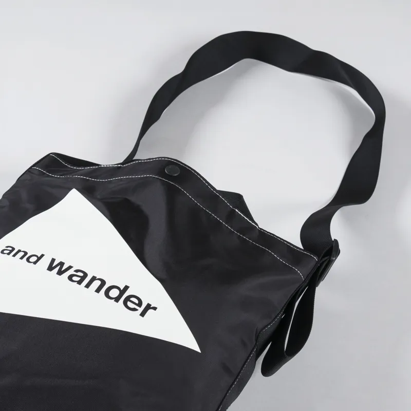 And Wander CORDURA Logo Tote Bag Black-4