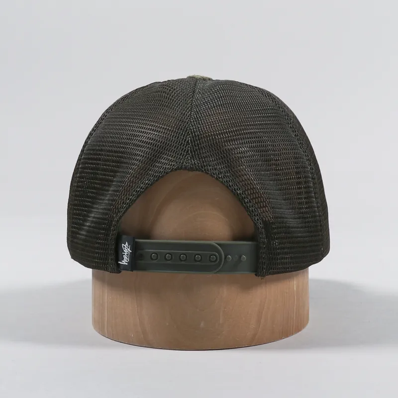 Stussy Corduroy Trucker Cap Green-3